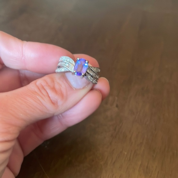 Deeply colored tanzanite ring 8 - Picture 1 of 4